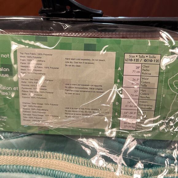 Minecraft Officially Licensed Light Blue Armor Kids Costume Youth Unisex 10 Boys - Picture 6 of 8